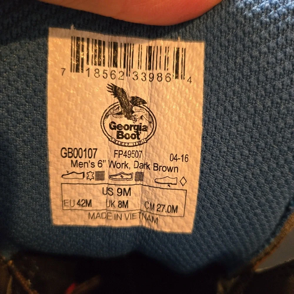 NWT Georgia Boots Mens 9M Blue Collar Ergo Safety Toe Waterproof Work Hiking‎